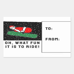 Snowboarder Snowboarding Holiday Gift Tags