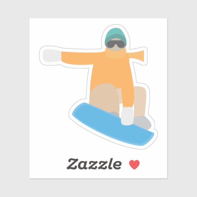 Snowboarder Sticker (Sheet)