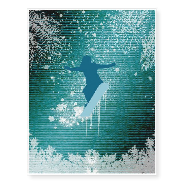 Snowboarder Temporary Tattoos (Front)