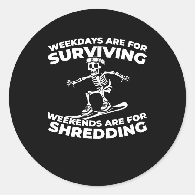 Snowboarder - Winter Sports Snowboarding Snowboard Classic Round Sticker (Front)