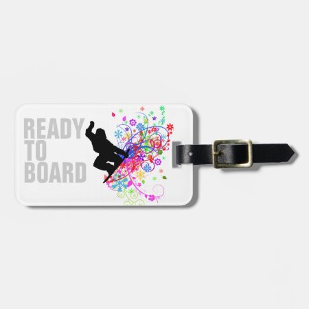 Snowboarders Luggage Tag