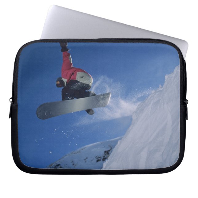 Snowboarding at Snowbird Resort, Utah (MR) Laptop Sleeve (Front)