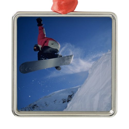 Snowboarding at Snowbird Resort, Utah (MR) Metal Ornament