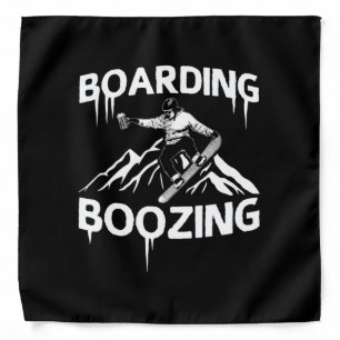 Snowboarding Boozing Bandana