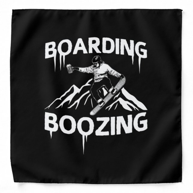 Snowboarding Boozing Bandana (Front)