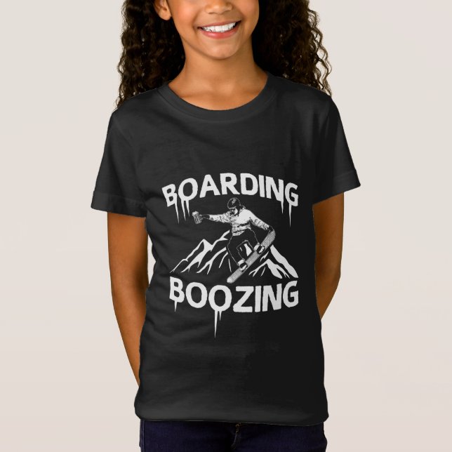 Snowboarding Boozing T-Shirt (Front)