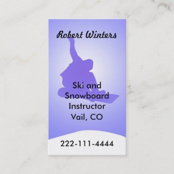 Snowboarding Business Card by TheCardStore at Zazzle