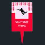 Snowboarding Cake Topper<br><div class="desc">You will love this cute pink polka dot snowboarding snowboard snowboarder winter sport sports design. Great for gifts! Available on tee shirts, smart phone cases, mousepads, keychains, posters, cards, electronic covers, computer laptop / notebook sleeves, caps, mugs, and more! Visit our site for a custom gift case for Samsung Galaxy...</div>