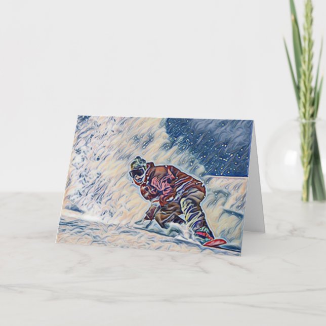 Snowboarding Card (Front)
