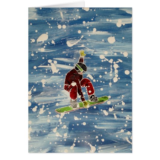Snowboarding card (Front)