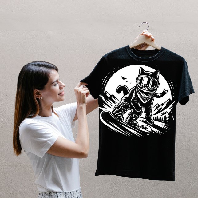 snowboarding cat t-shirt (Creator Uploaded)