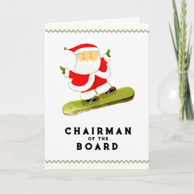 Snowboarding Christmas Holiday Card (Front)