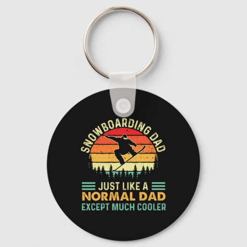 Snowboarding Dad - Snowboard Lover Snowboarder Boa Keychain