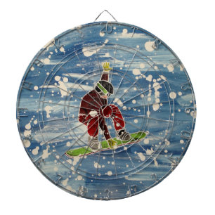Snowboarding dartboard