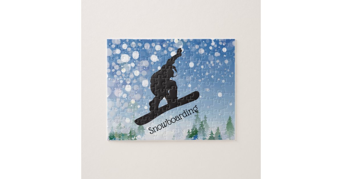 Snowboarding Design Jigsaw Puzzle Zazzle