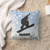 Snowboarding Design Throw Pillow (Blanket)