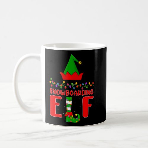 Snowboarding Elf Matching Family Lighting Christma Coffee Mug
