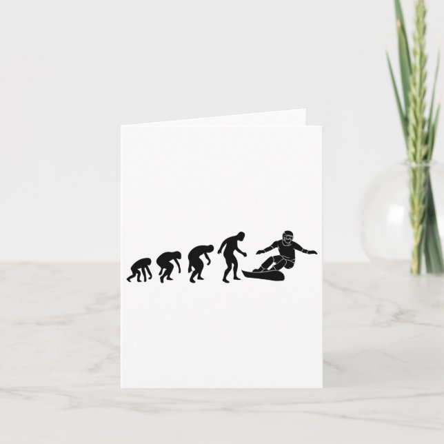 Snowboarding Evolution – Snowboard Lovers Winter S Card (Front)