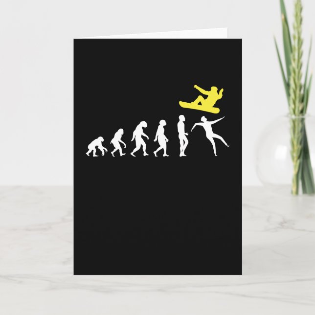 Snowboarding Evolution Snowboard Winter Card (Front)