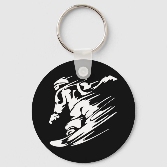 Snowboarding Extreme Sport Keychain (Front)
