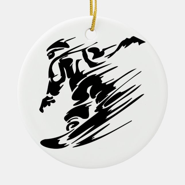 Snowboarding Extreme Sport Ornament (Front)