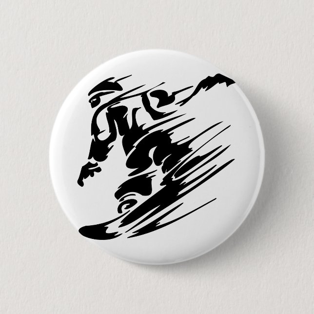 Snowboarding Extreme Sports Button (Front)