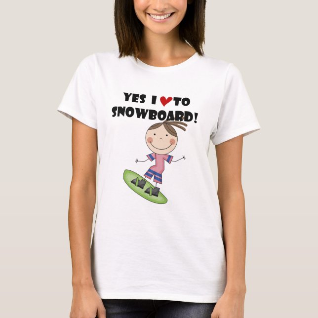 Snowboarding Girl Tshirts and Gifts (Front)
