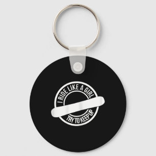 Snowboarding Girl Wintersport Downhill - Funny Sno Keychain