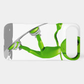 Snowboarding Green Alien iPhone 4/4s Case (Back (Horizontal))