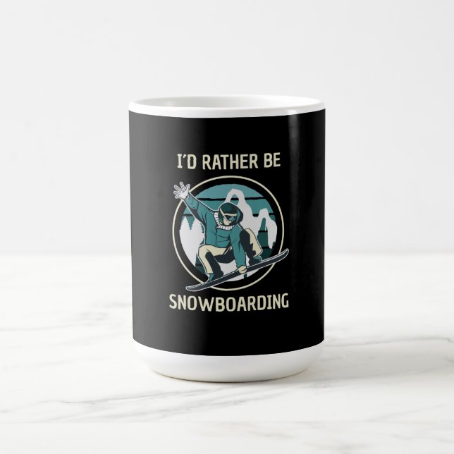Snowboarding - I'd Rather Be Snowboarding Coffee Mug (Center)