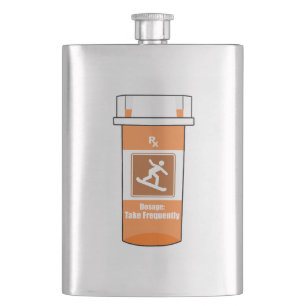 Snowboarding Is My Drug Flask