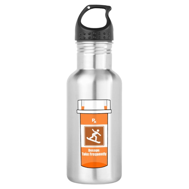 Snowboarding Is My Drug Stainless Steel Water Bottle (Front)