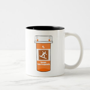 Snowboarding Is My Drug Two-Tone Coffee Mug