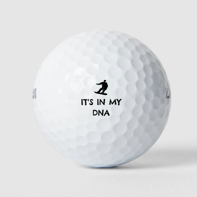 Snowboarding: It's in my DNA Golf Balls (Front)