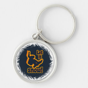 Snowboarding key chain
