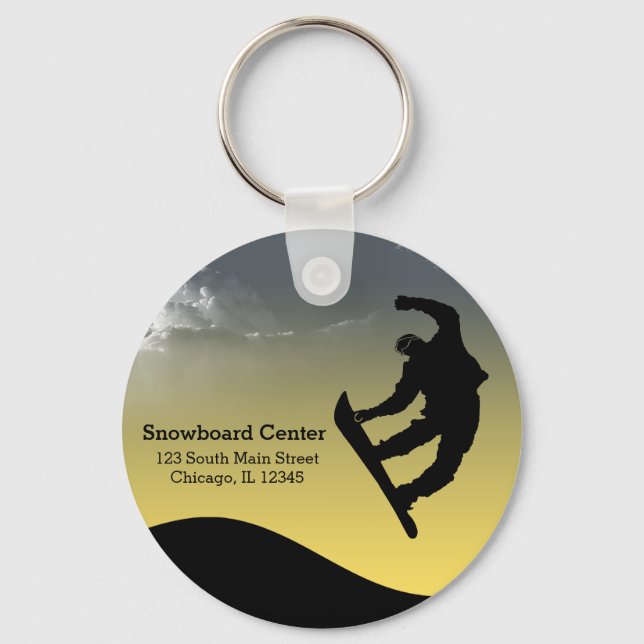 Snowboarding Keychain (Front)