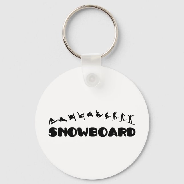 Snowboarding Keychain (Front)