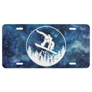 Snowboarding License Plate