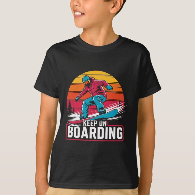 Snowboarding Lover Humor Design Funny Snowboarder  T-Shirt (Front)