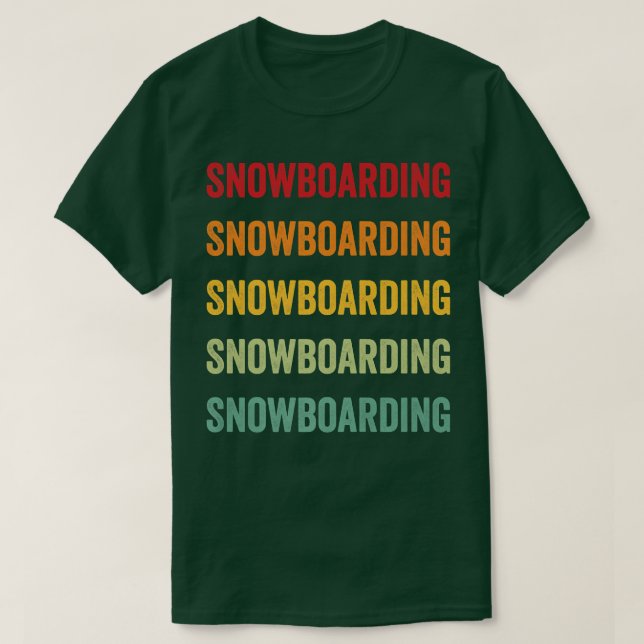 Snowboarding Lover, Snowboarding Hobbyist, Rainbow T-Shirt (Design Front)