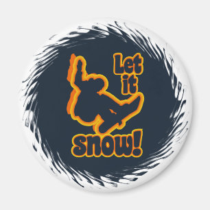 Snowboarding magnet