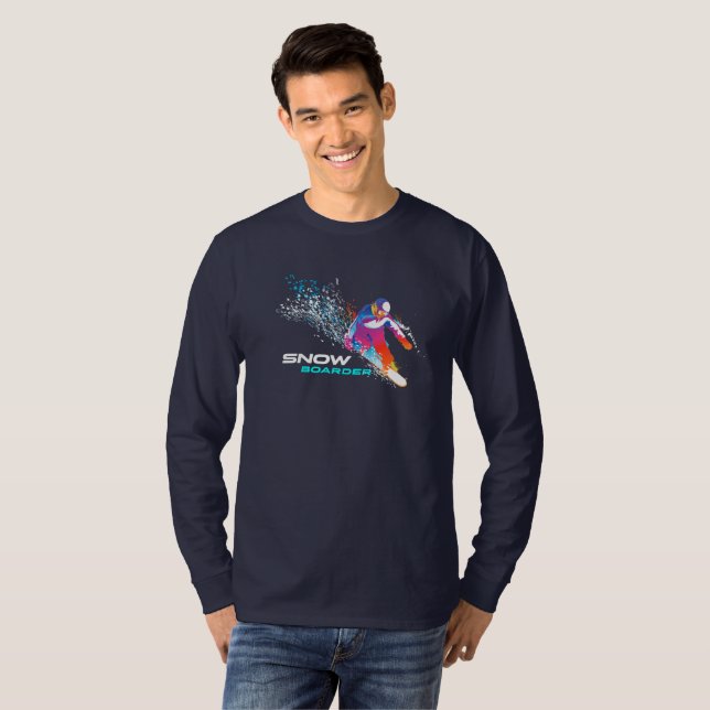 Snowboarding | Men's Long Sleeve T-Shirt (Front Full)
