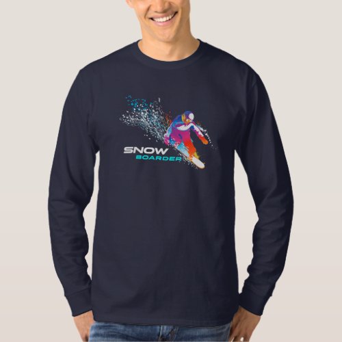 Snowboarding  Mens Long Sleeve T_Shirt