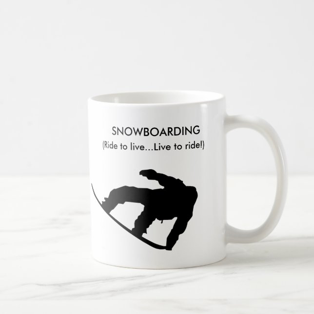 snowboarding mug! coffee mug (Right)