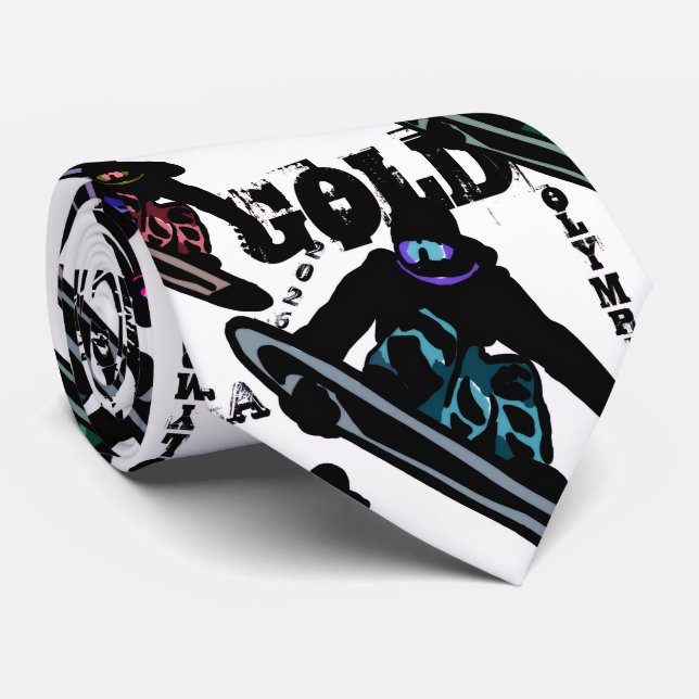 SNOWBOARDING  NECK TIE (Rolled)