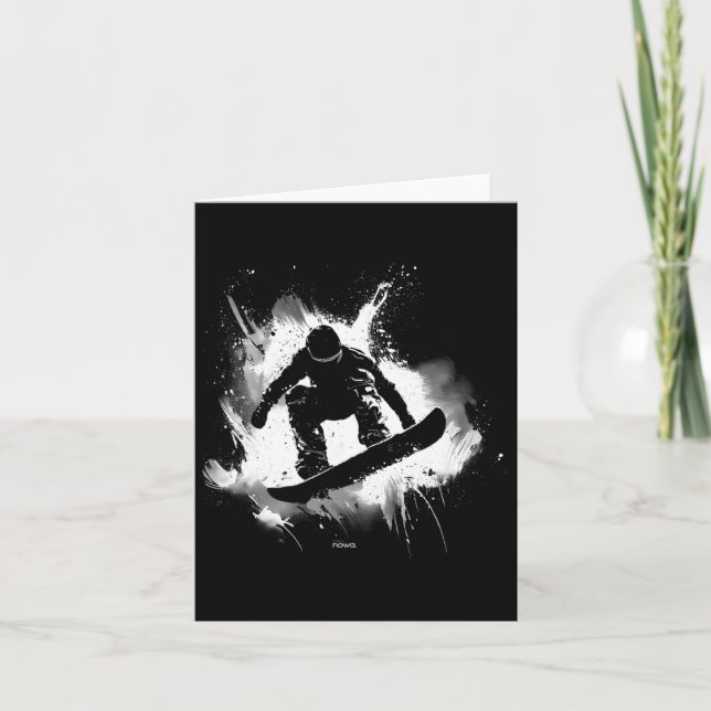 Snowboarding Nose Grab Trick  Card (Front)