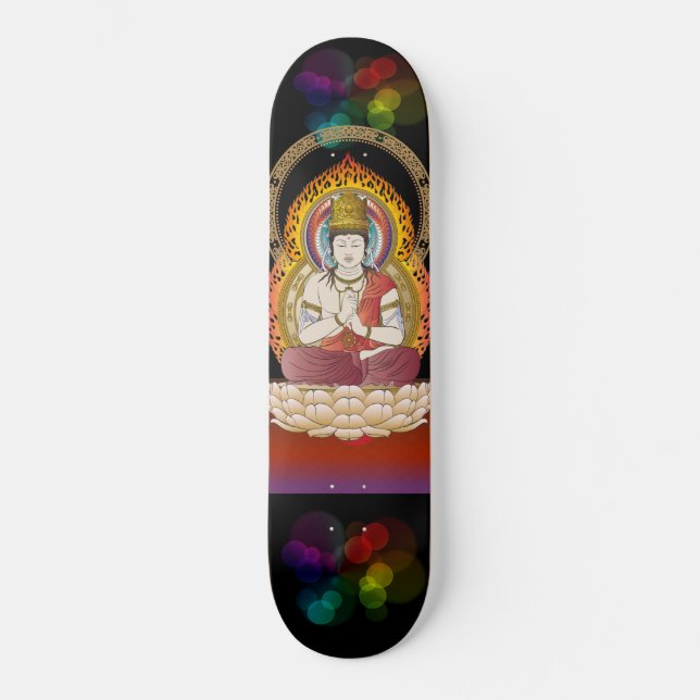 Snowboarding of Buddha Skateboard (Front)