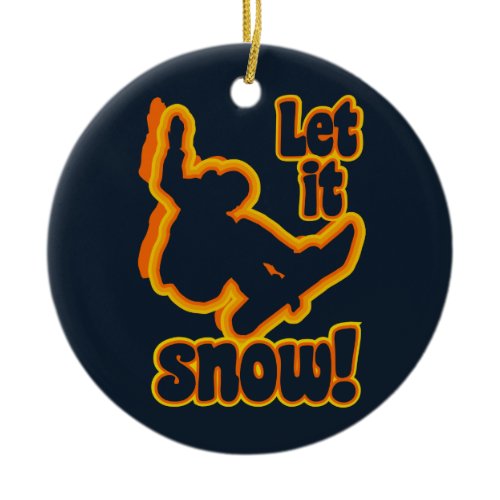 Snowboarding ornament