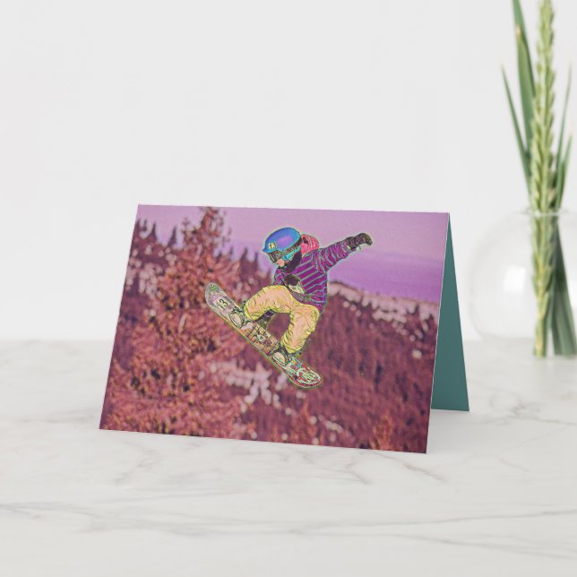 Snowboarding painting card (Front)