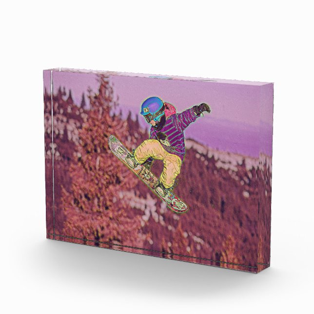 Snowboarding painting photo block (Right)